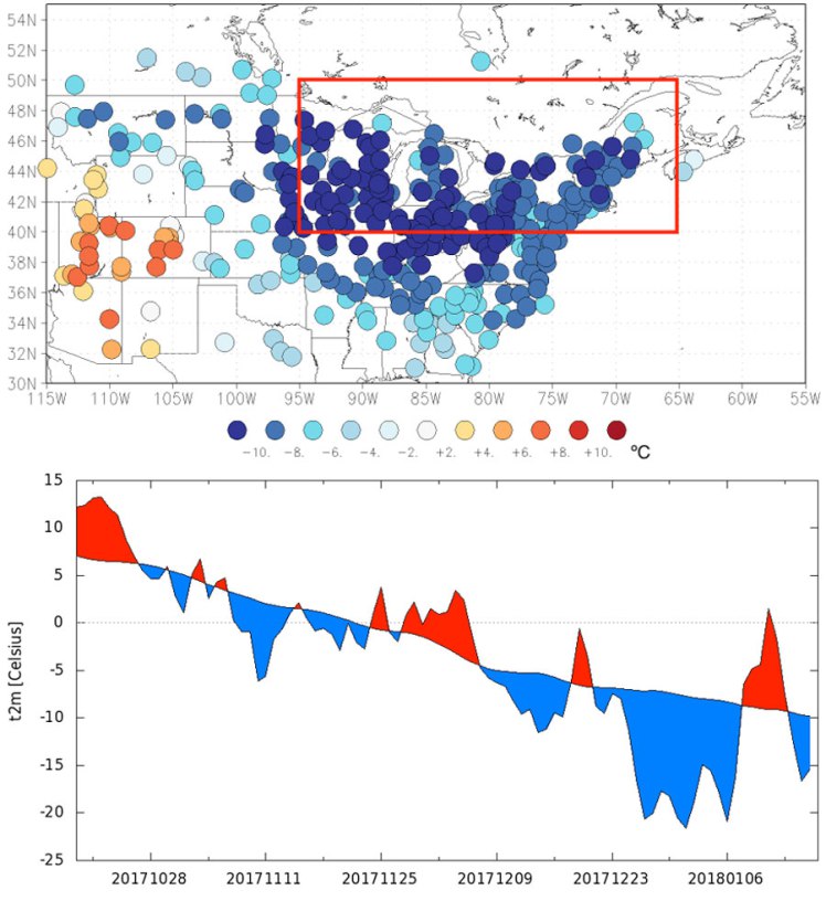 A Cold Winter In North America December 2017 To January 2018 World Weather Attribution